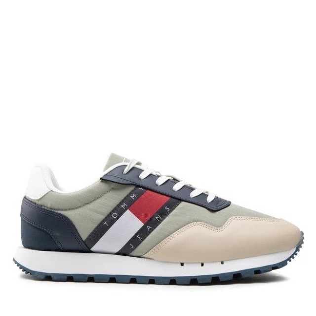 Tommy Hilfiger Tommy Jeans Retro Runner Core Ανδρικα Sneakers Λαδι