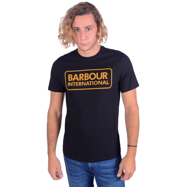 Barbour B.intl Essential Large Logo Tee Ανδρικη Μπλουζα Μαυρο