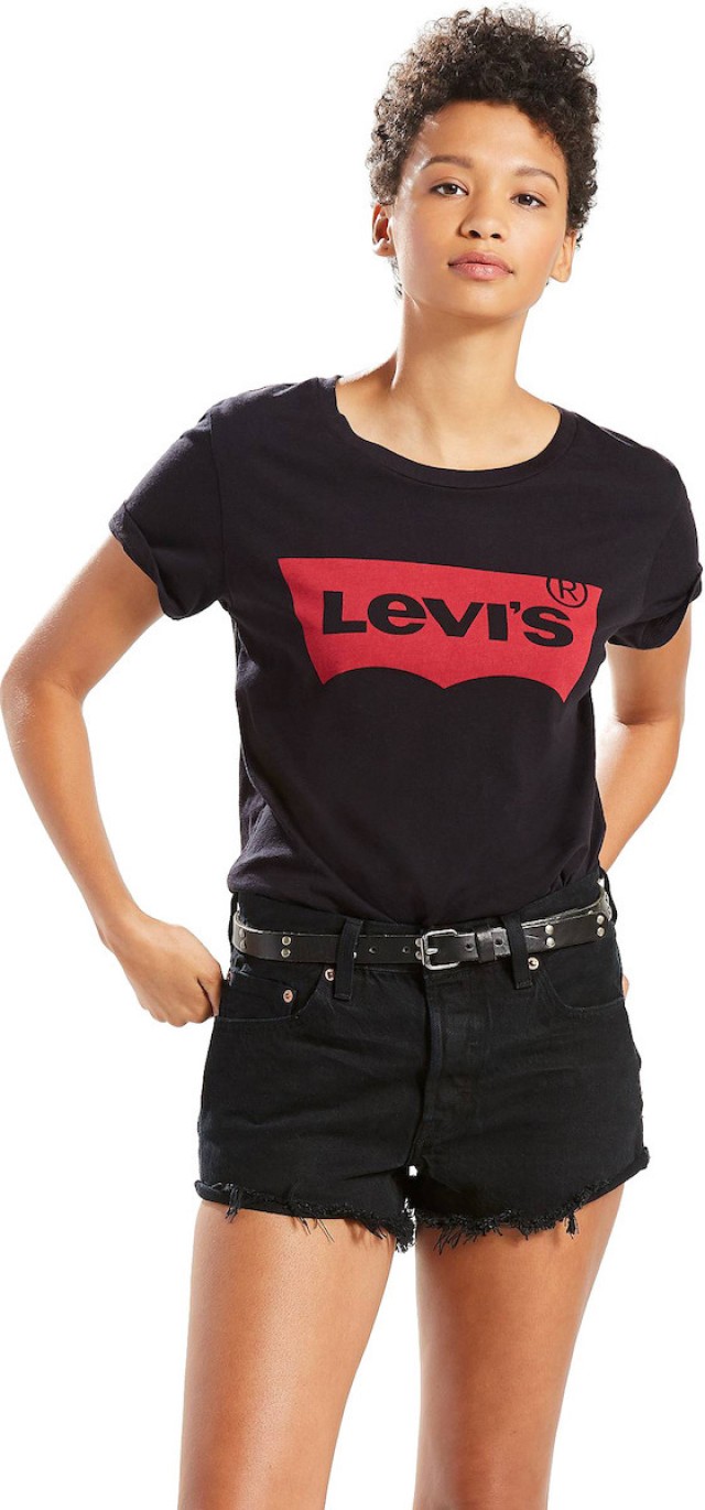 Levis The Perfect Tee Mineral Black Γυναικεια Μπλουζα Μαυρη