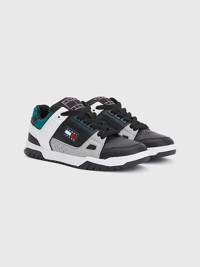 Tommy Hilfiger Tommy Jeans Skate Sneaker Ανδρικα Sneakers Μαυρα Γκρι