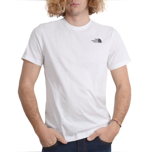 The North Face M S/S Red Box Tee Tnf White Ανδρικη Μπλουζα Λευκη