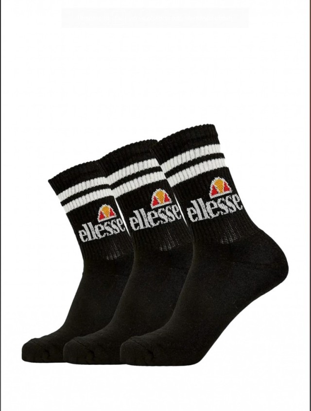 Ellesse Pullo 3pk Socks Ανδρικές Καλτσες Μαύρες
