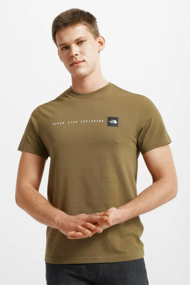The North Face M S/S Nse Tee Military Olive Ανδρικη Μπλουζα Λαδι