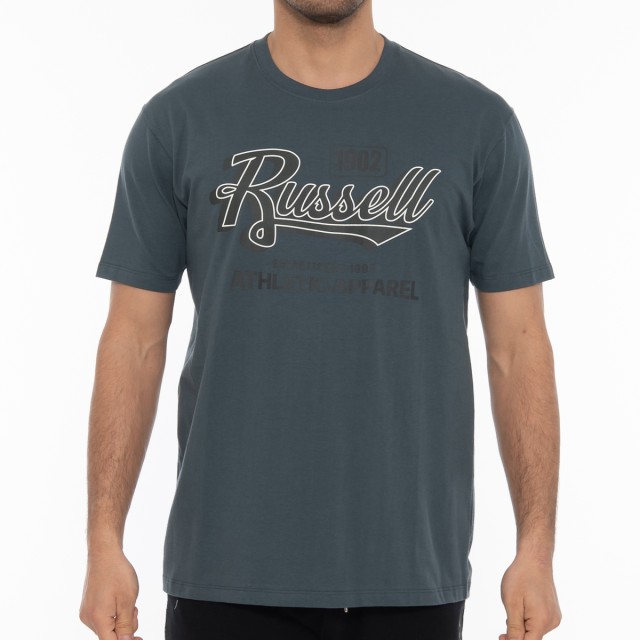 Ds Russell Athletic 1902-S/S Crewneck Tee Shirt Ανδρικη Μπλουζα Ανθρακι