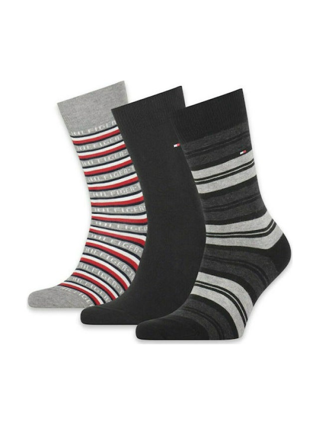 Tommy Hilfiger Th Men Sock 3P Giftbox Tommy Ανδρικές Κάλτσες Μαύρες