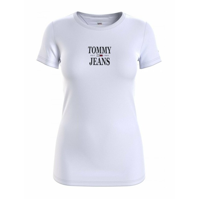 Tommy Hilfiger Tjw Skinny Essential Logo 2 Ss Γυναικεια Μπλουζα Λευκη