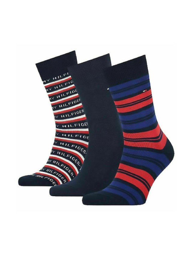 Tommy Hilfiger Th Men Sock 3P Giftbox Tommy Ανδρικές Κάλτσες Μπλε