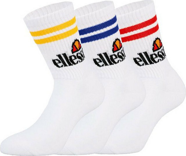 Ellesse Pullo 3Pk Socks Καλτσεσ Λευκεσ