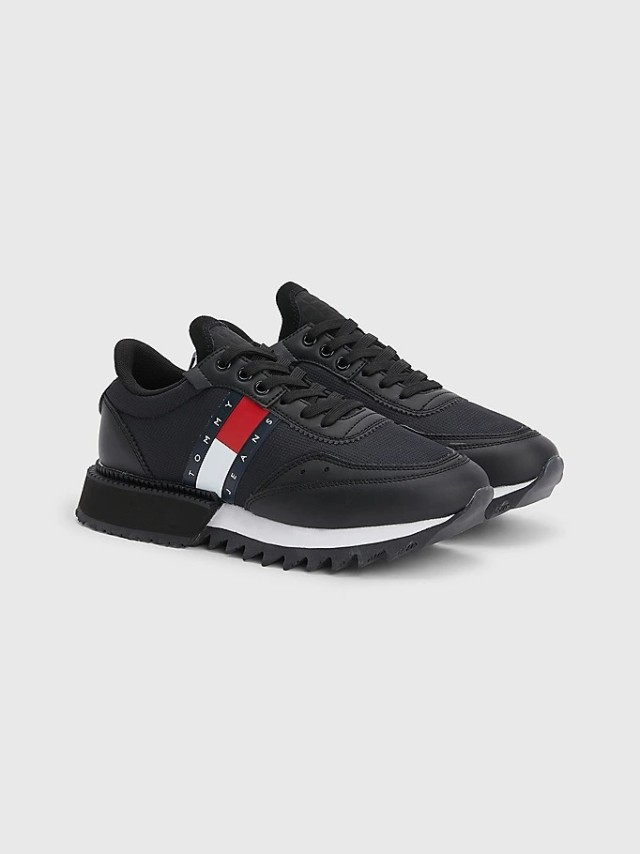 Tommy Hilfiger Wmns Tommy Jeans Cleat Γυναικεια Sneakers Μαυρα