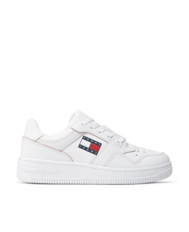 Tommy Hilfiger Tommy Jeans Etch Basket Ανδρικα Sneakers Λευκα