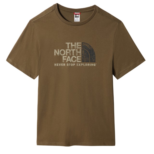 The North Face M S/S Rust 2 Tee Military Olive Ανδρικη Μπλουζα Λαδι