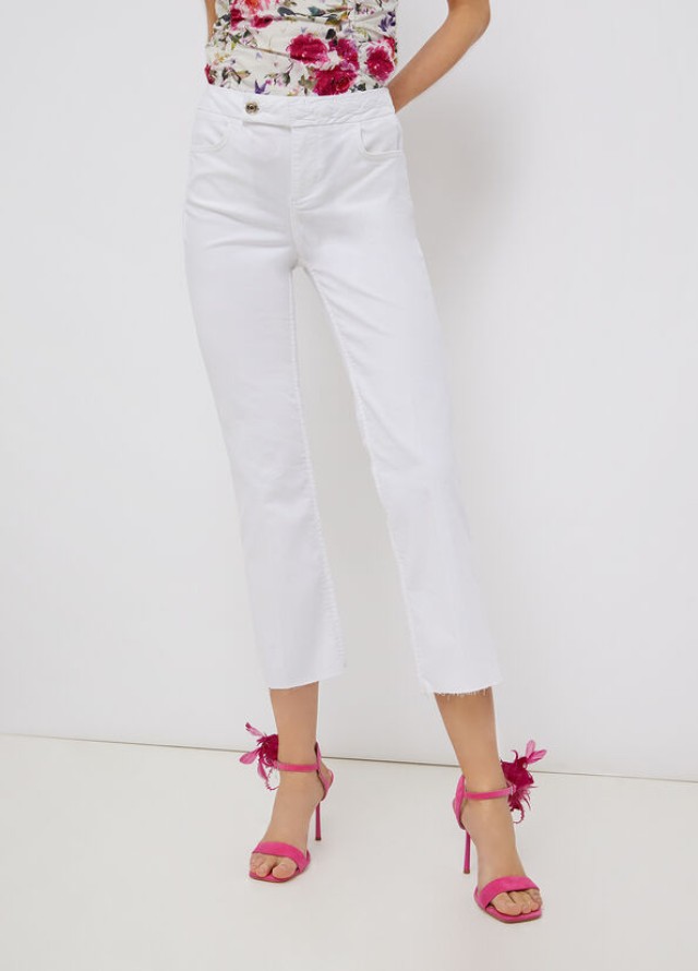 Liu Jo Jeans  Wa2C5A B.up Color Snug 2 Tw Γυναικειο Παντελονι Λευκο