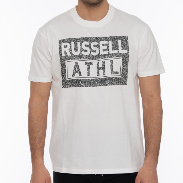 Russell Athletic Framed Athl-S/S  Crewneck Tee Shirt Ανδρικη Μπλουζα Λευκη