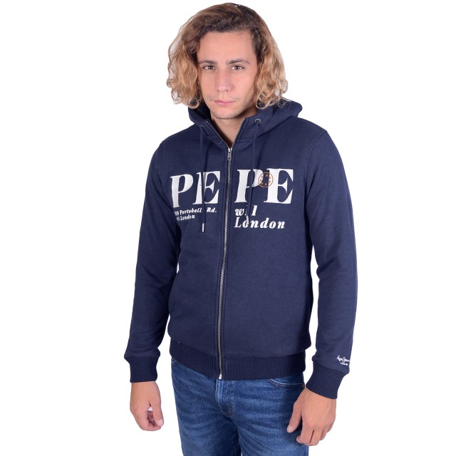 Pepe Jeans E2 Ludwing Ανδρικη Ζακετα Φουτερ Μπλε