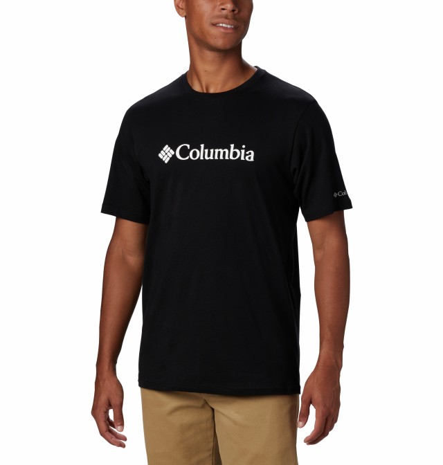 Columbia Csc Basic Logo Short Sleeve Tee Ανδρικη Μπλουζα Μαυρη